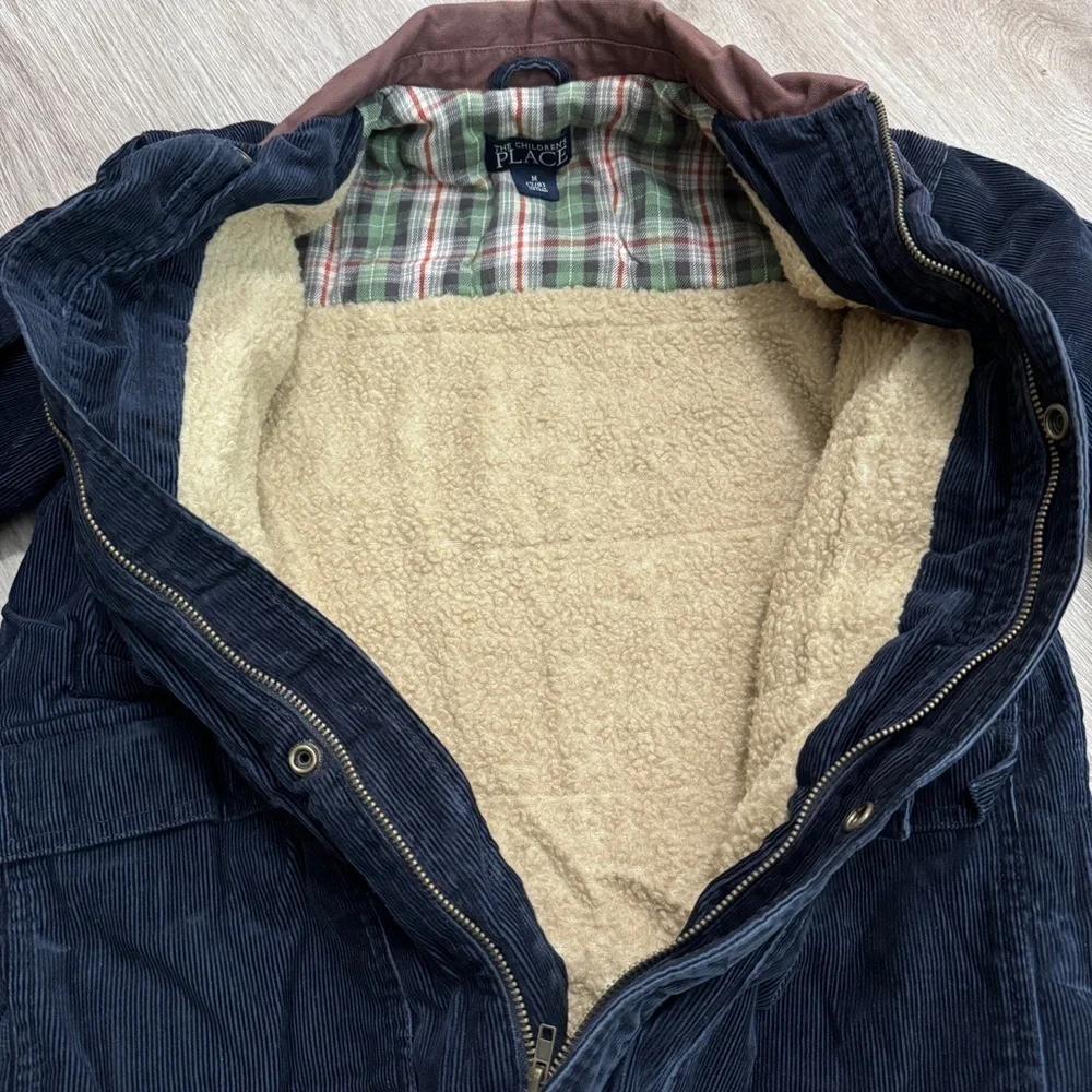 The Children’s Place Corduroy Barn Chore Coat Navy Blue Medium Fall Winter